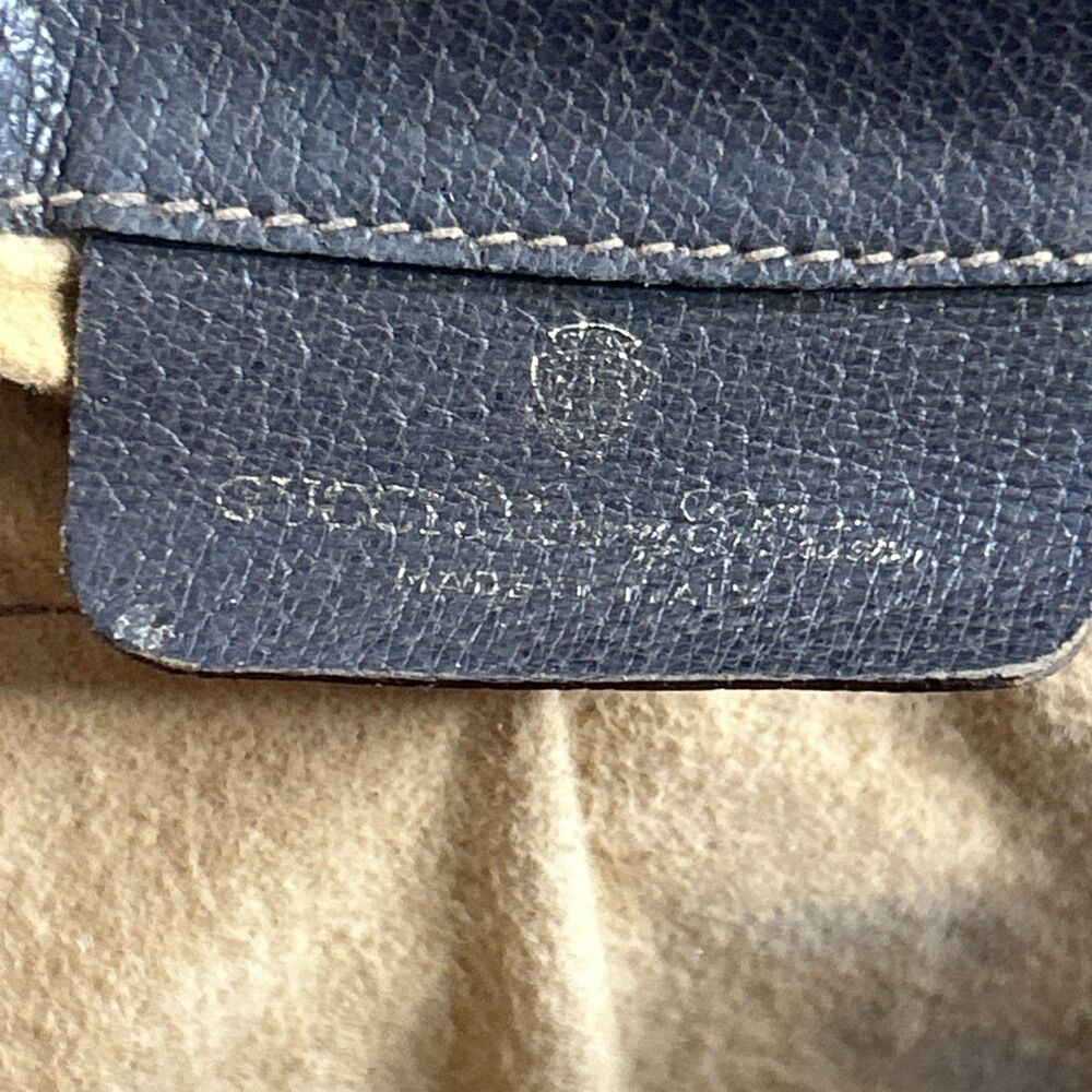 Vintage Gucci Shoulder Bag Crossbody GG PVC Leather 10.02.024 1980’s Classic - Picture 2 of 12